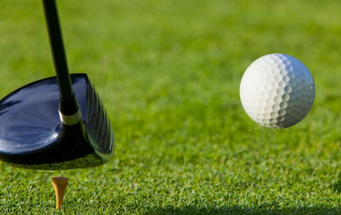 golf ball drive off tee